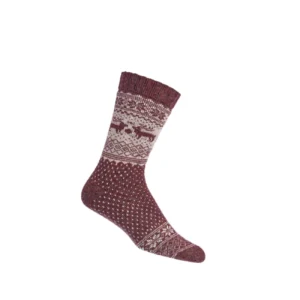 Norweger Merino-Alpaka Socken bordeaux