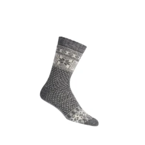 Norweger Merino-Alpaka Socken hellgrau